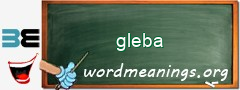 WordMeaning blackboard for gleba